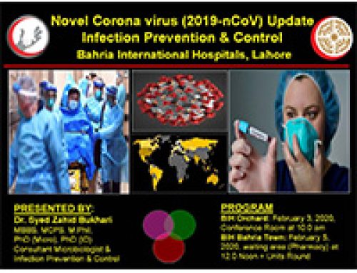 Seminar on awareness of Novel Corona virus (2019-nCoV) at Bahria International Hospital, Orchard Lahore.